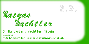 matyas wachtler business card